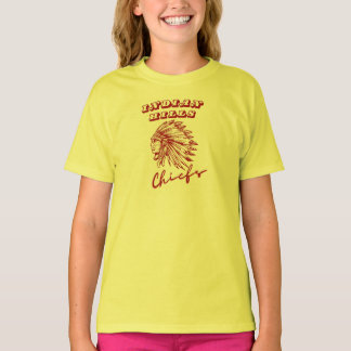 Camiseta Teto Amarelo do Orgulho Escolar das Meninas dos Ch