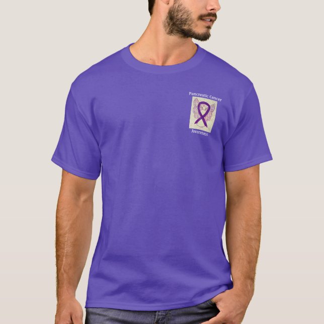 Camiseta Teto Anjo da Fita de Consciência do câncer de pânc (Frente)