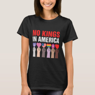 Camiseta Teto Anti-Trump Democracy No Kings In America