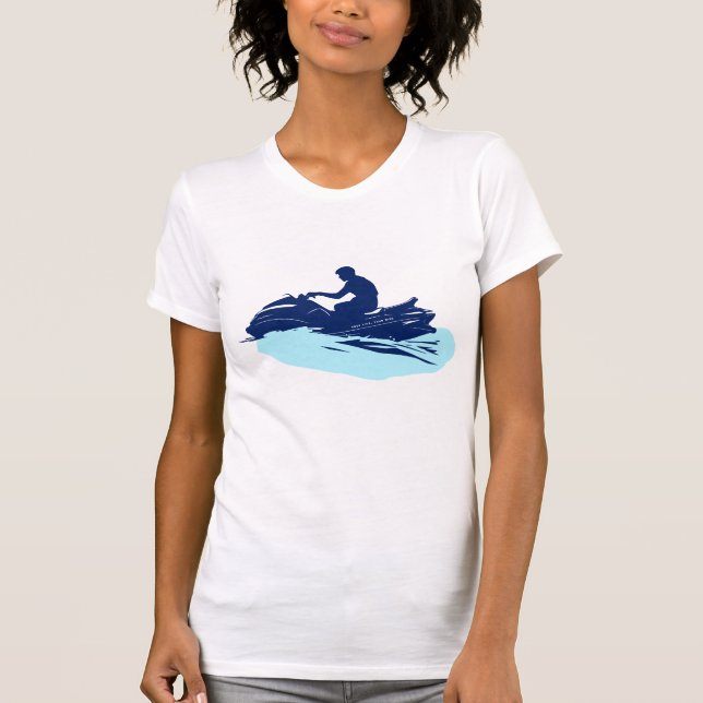 Camiseta Teto Branco para mulheres | Jet Ski | Beach Vibe (Frente)