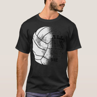 Camiseta Teto Cristão De Voleibol Eu Posso Fazer Todas As C