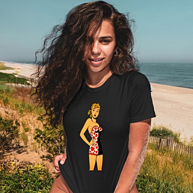 Camiseta Teto da Rapariga de maiô - Histórias em quadrinhos (Criador carregado)