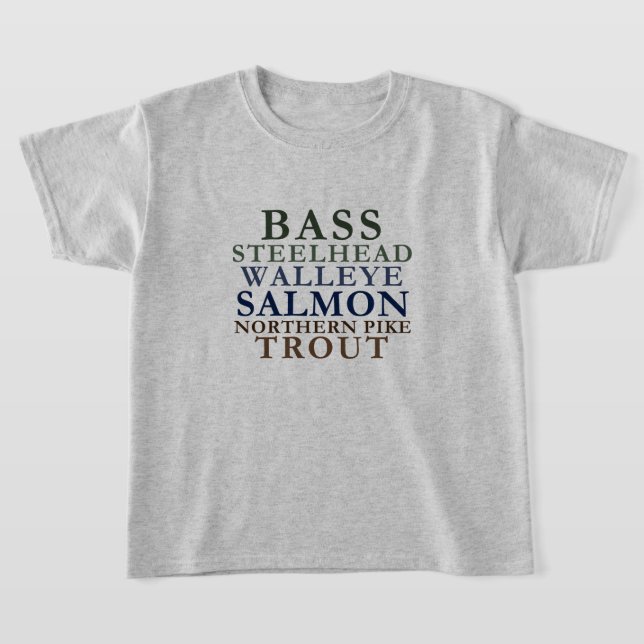 Camiseta Teto das Crianças do Tema de Pesca do Michigan (Postura )