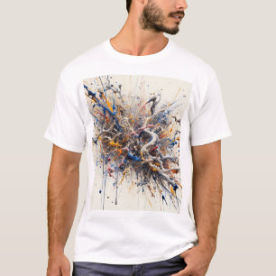 Camiseta Teto de Abstrato de Quebra de Energia - Lata de Ti