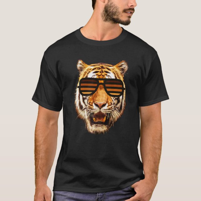 Camiseta Teto De Aniversário De Tigre Muito Legal Para Meni (Frente)