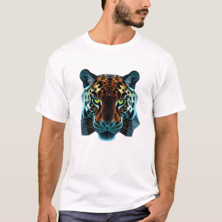 Camiseta Teto de Arte de Face Jaguar Flutuante