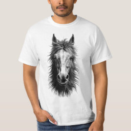 Camiseta Teto de Arte de Rosto de Cavalo