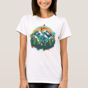 Camiseta Teto de Aventura de Compass Retro para Amantes da