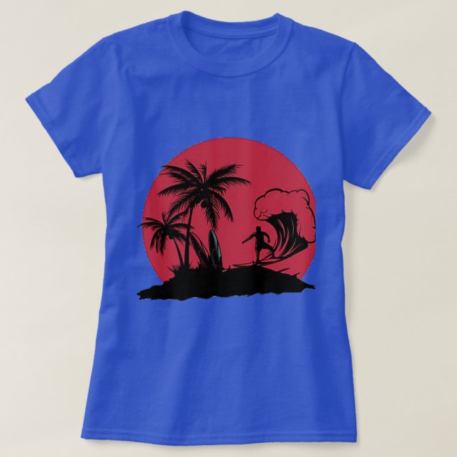 Camiseta Teto de Aventura do Surf Sunset (Frente do Design)