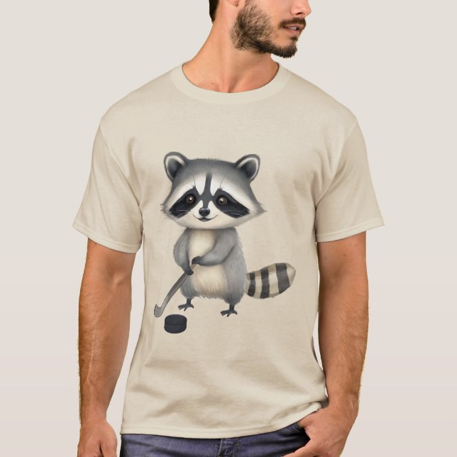 Camiseta Teto de Baseball Raccoon de Hockey - ⛸ Diversão de (Frente)