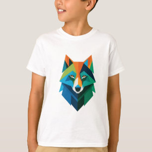 Camiseta Teto de Cachorro Colorida para Crianças de Pinças