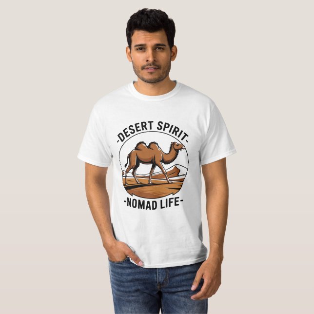 Camiseta Teto de Camel de Espírito do Deserto (Frente Completa)