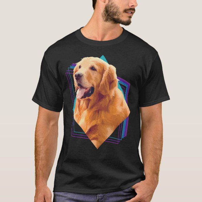 Camiseta Teto de Cão do Retriever do ouro (Frente)