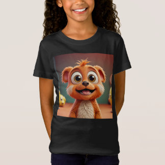 Camiseta Teto de Cartoon para Meninas - Brilho e Fu