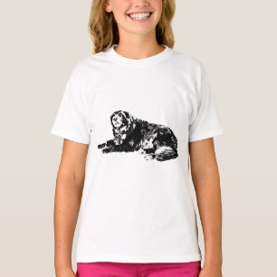 Camiseta Teto de Contorno do Cachorro Limpo para Estilo de