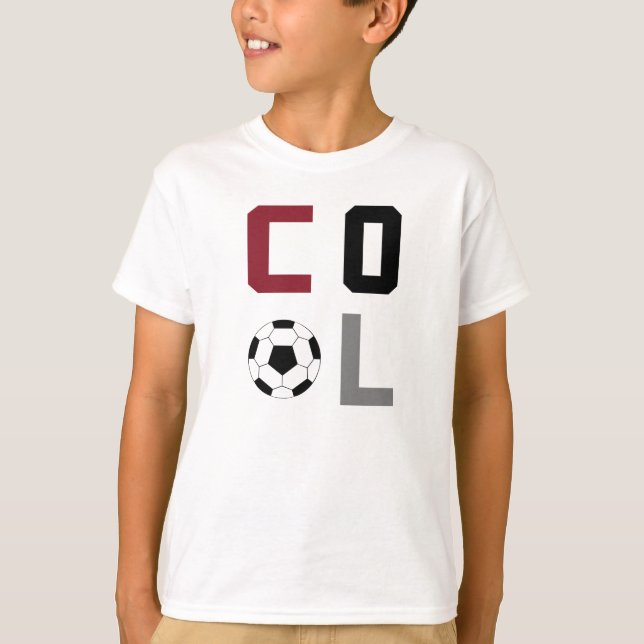 Camiseta Teto de Crianças Unisex Legal De Futebol (Frente)