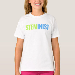 Camiseta Teto de Dedo das Raparigas do STEMinist