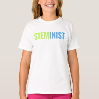 Camiseta Teto de Dedo das Raparigas do STEMinist