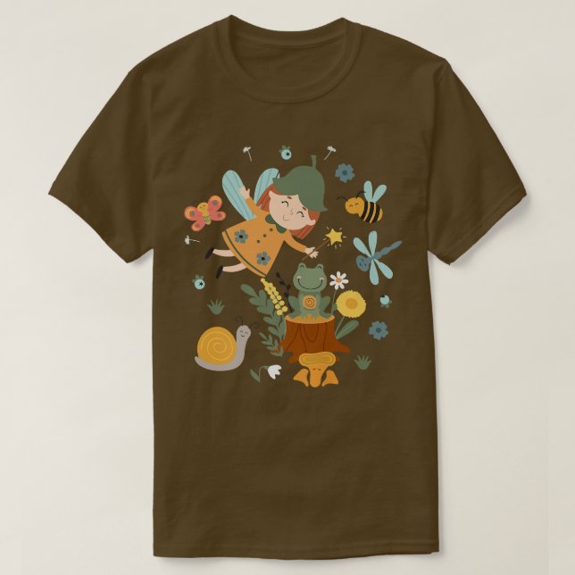 Camiseta Teto De Fada De Sapo De Algodão Estético, Cozinha (Frente do Design)