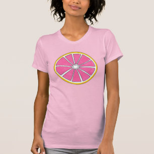 Camiseta Teto de Frutas com Fatia de Frutas Citrinos Rosa