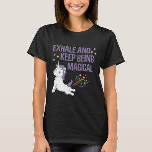 Camiseta Teto de Gráfico de Quadrinhos do Unicorn Yoga Unic