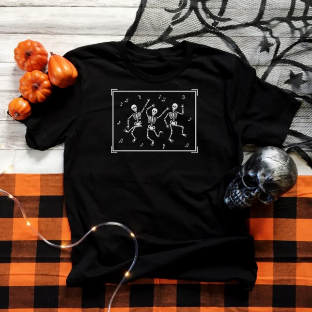 Camiseta Teto de Halloween dos Skeletons Dançantes (Criador carregado)