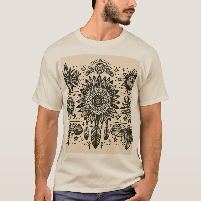 Camiseta Teto de Linhagem Nativa Americana (Frente)