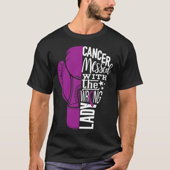 Camiseta Teto de luvas de sensibilização para o câncer de p (Frente)