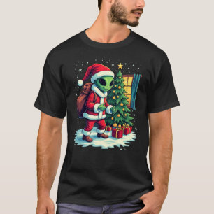 Camiseta Teto de Papais noeis de Alienígena giros - Entrega
