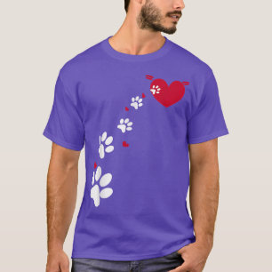 Camiseta Teto de pata de cão para donos de cães, mulheres e