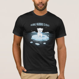 Camiseta Teto de Realidade do Aquecimento Global 'Sad Polar