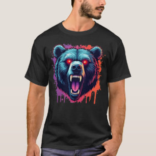 Camiseta Teto de Streetwear Urbanos de grafite Grizzly Bear