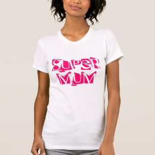 Camiseta Teto de Super Mãe rosa