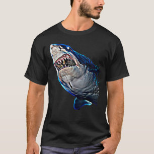 Camiseta Teto De Tubarão Branco Com Excelente Fome Para Pai