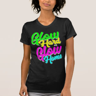 Camiseta Teto do anos 80 do Tema Neon do Duro Brilhante ou