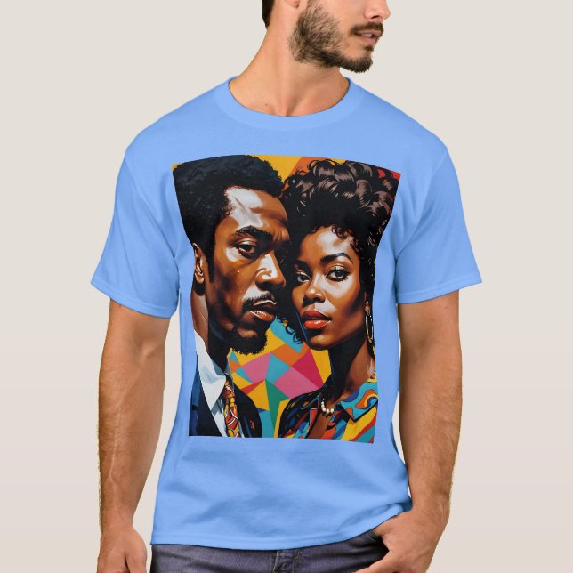 Camiseta Teto do Casal de Energia Afrocêntrico Negrito (Frente)