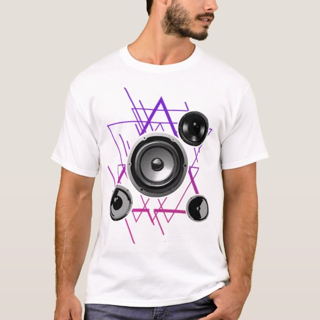 Camiseta Teto do chão de dança do Techno Sound Auto-falante (Frente)