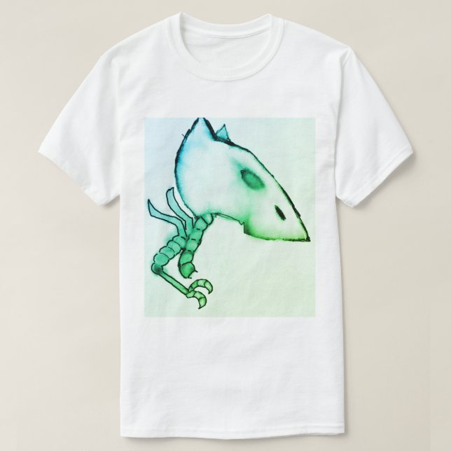 Camiseta Teto do Crânio Verde (Frente do Design)