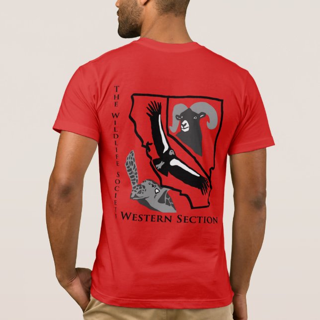 Camiseta Teto do logotipo básico da Seção Ocidental do TWS (Verso)