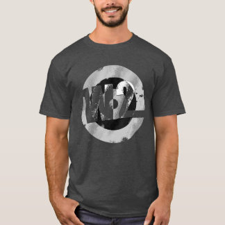 Camiseta Teto do logotipo da Banda W2 (preto e branco)