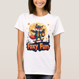 Camiseta Teto do Skate de Halloween do Foxy Fun