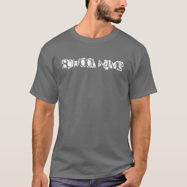 Camiseta Teto Espírito Escolar Personalizado - Vermelho Gra (Frente)