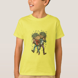 Camiseta Teto Gráfico de Caixa com Estilo de Banda Cômica N