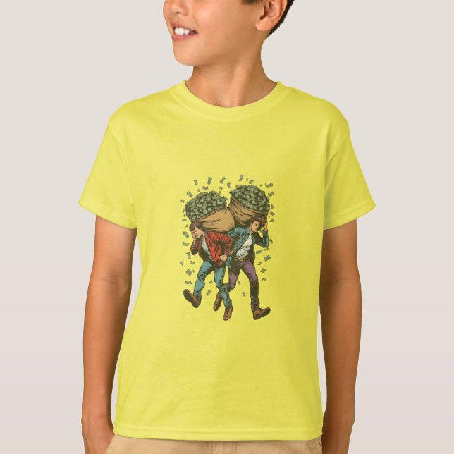 Camiseta Teto Gráfico de Caixa com Estilo de Banda Cômica N (Frente)