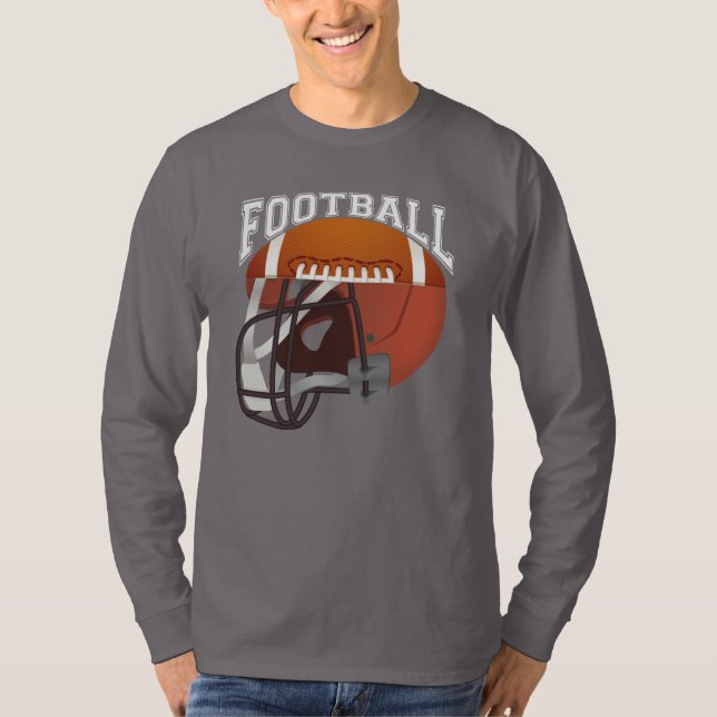 Camiseta Teto Gráfico De Capacetes De Futebol (Frente)