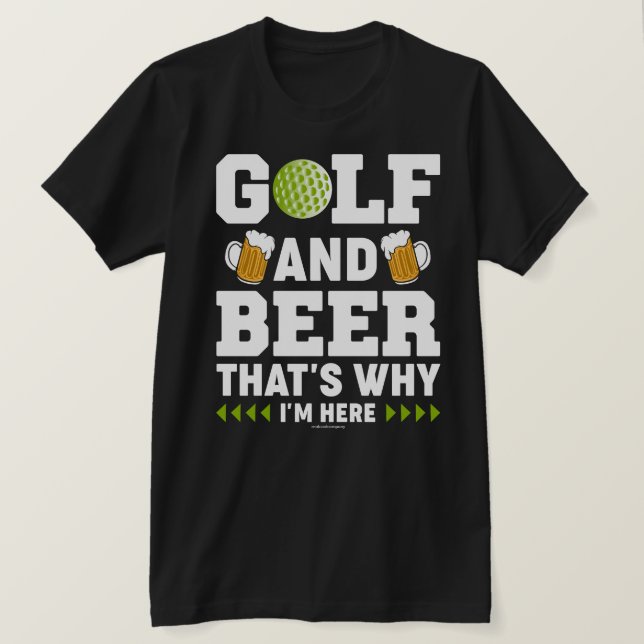 Camiseta Teto Gráfico de Cerveja Dourada e Engraçada (Frente do Design)