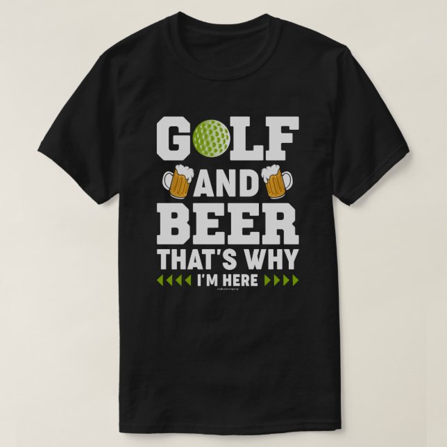 Camiseta Teto Gráfico de Cerveja Dourada e Engraçada (Frente do Design)