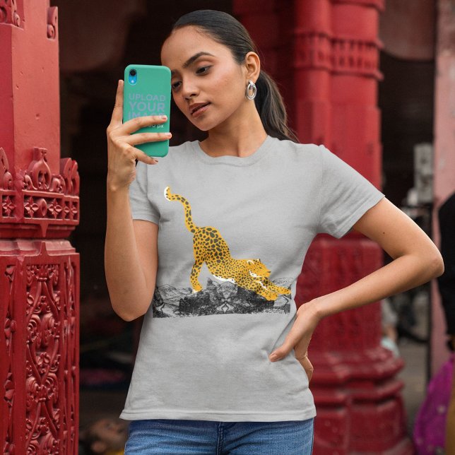 Camiseta Teto Gráfico de Chita Fashionável (Criador carregado)