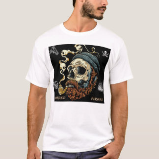 Camiseta Teto Gráfico De Espírito Pirata De Fumaça