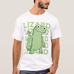 Camiseta Teto Gráfico de Répteis de Gecko Verde-Cons para A